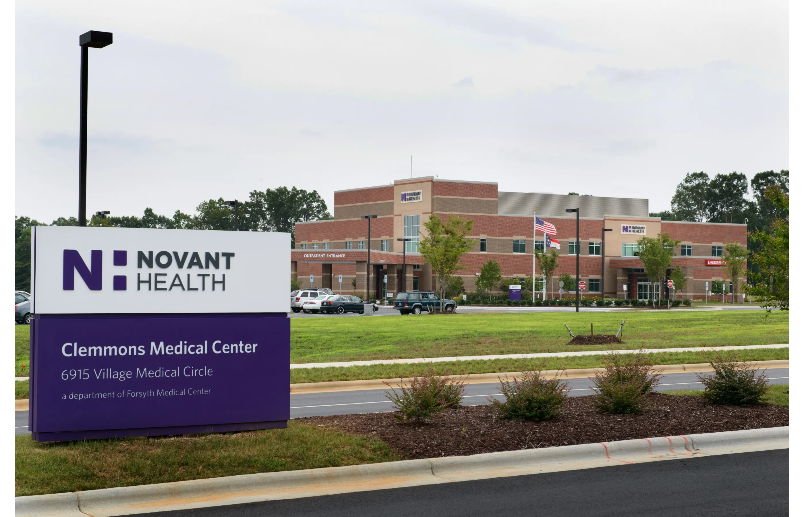 Clemmons Medical Center building showing outpatient and emergency room entrances Clemmons Medical Center building showing outpatient and emergency room entrances