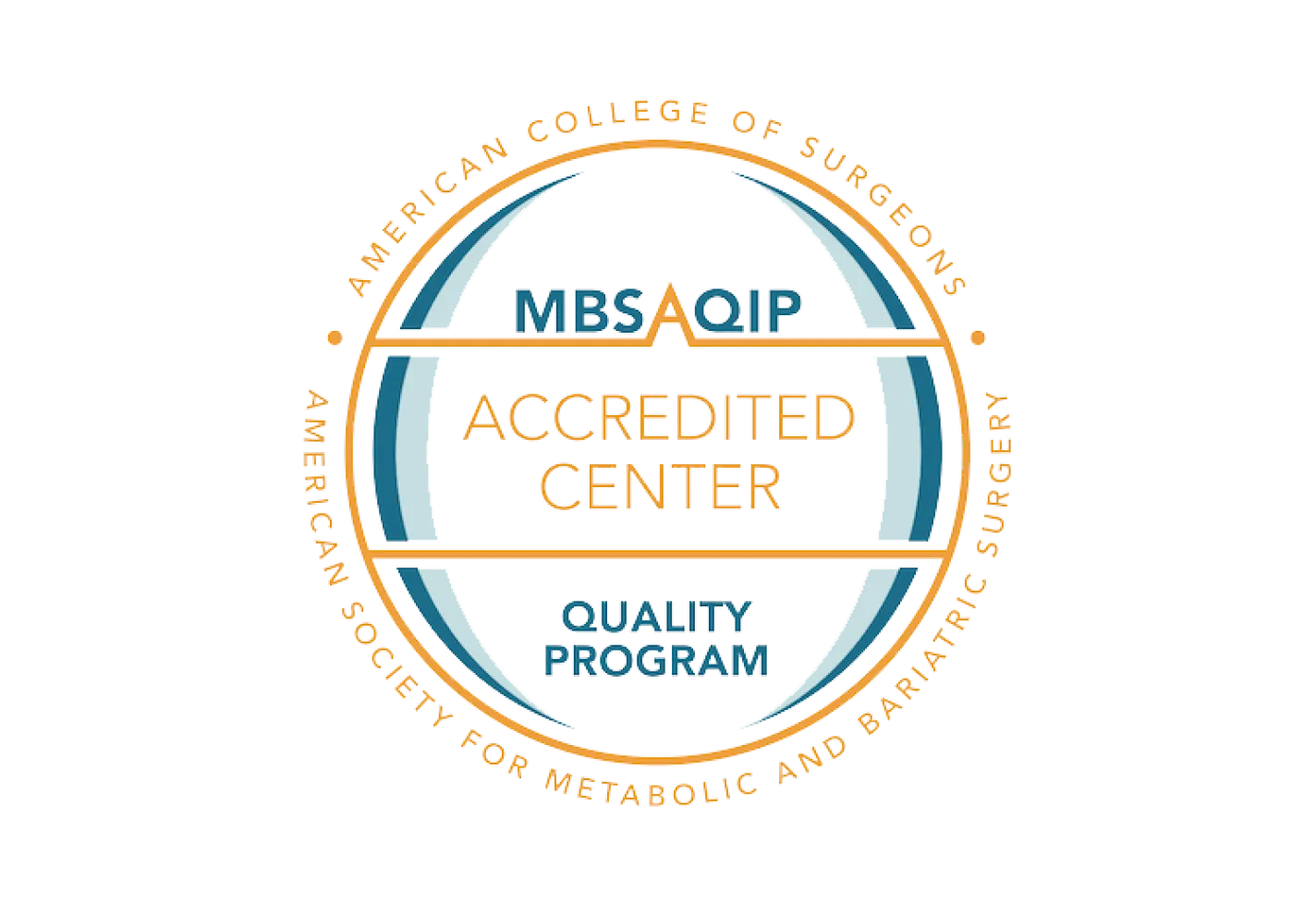 American College of Surgeons MBSAQIP Accredited Center Quality Program Badge | American Society for Metabolic and Bariatric Surgery American College of Surgeons MBSAQIP Accredited Center Quality Program Badge | American Society for Metabolic and Bariatric Surgery