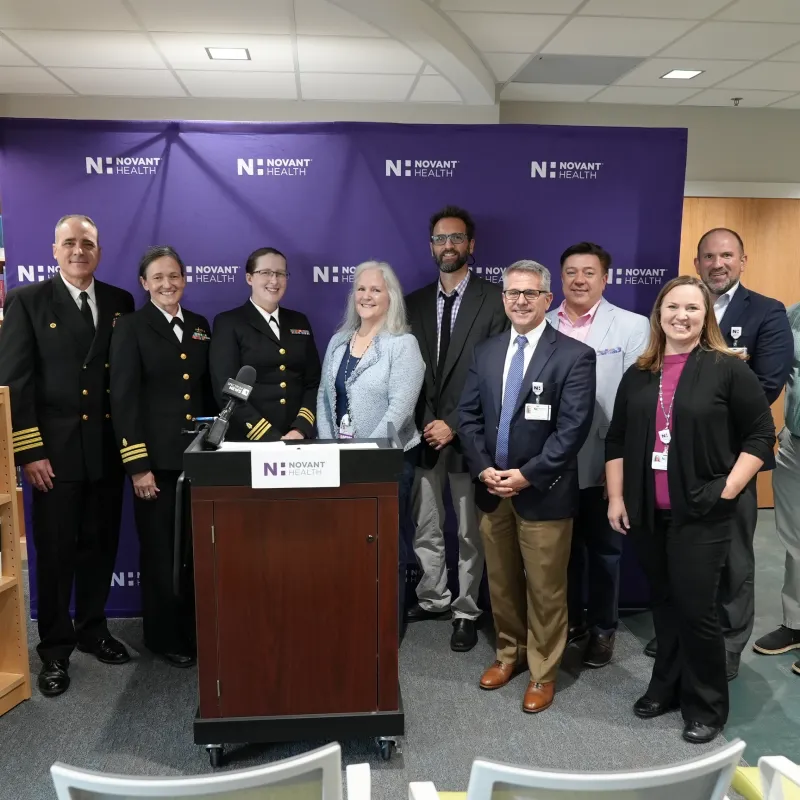 A group of people at a Psyciatry Residency press conference. 