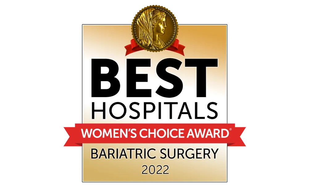 Best Hospitals 2022 Women's Choice Bariatric Surgery Award 