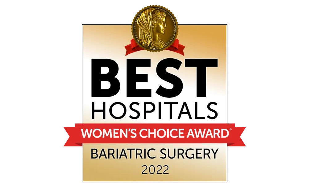 Best Hospitals 2022 Women's Choice Bariatric Surgery Award Best Hospitals 2022 Women's Choice Bariatric Surgery Award