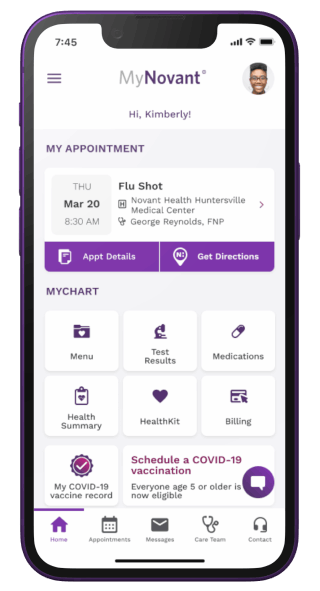 Novant Health MyNovant Mobile Application